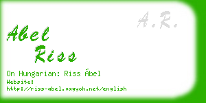 abel riss business card